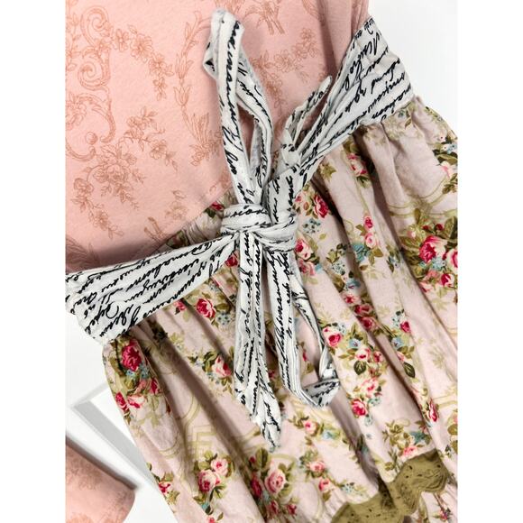 Giggle Moon Girl Floral Ruffle Lace Dress Long Sleeve Multicolor Size 6X - Picture 5 of 8